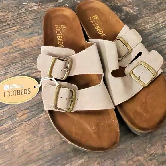 White Mountain Cream Sandals - Picture 1 of 5